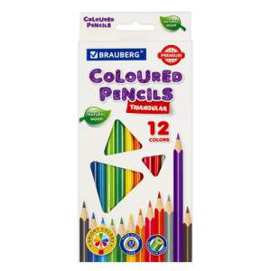 Карандаши акварельные цветные 12цв. BRAUBE...